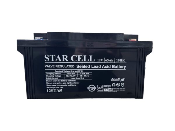 باتری سیلدلیداسید 65 آمپر 12 ولت برند StarCell