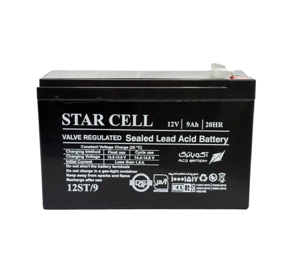 باتری سیلدلیداسید 9 آمپر 12 ولت برند StarCell