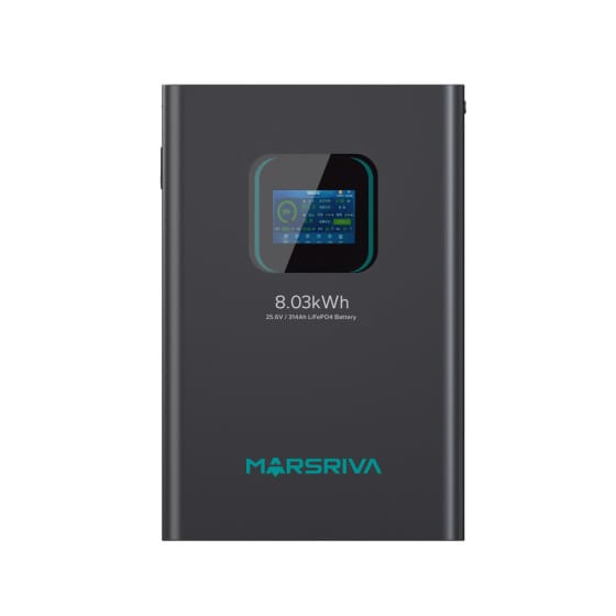باتری لیتیوم 314 آمپرساعت 25.6 ولت 8 کیلووات مدل MR-LBP24-314-WMT برند MARSRIVA